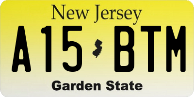 NJ license plate A15BTM