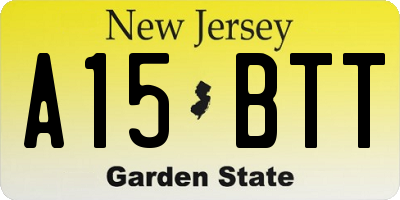 NJ license plate A15BTT