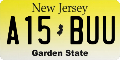 NJ license plate A15BUU