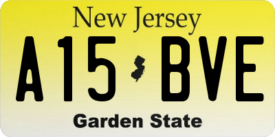 NJ license plate A15BVE