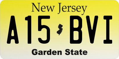 NJ license plate A15BVI
