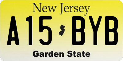 NJ license plate A15BYB