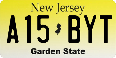NJ license plate A15BYT