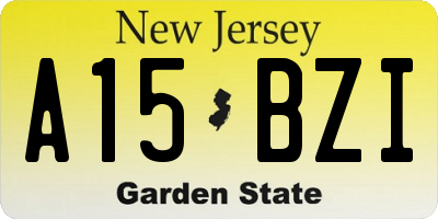 NJ license plate A15BZI