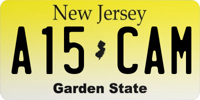 NJ license plate A15CAM