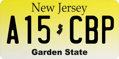 NJ license plate A15CBP
