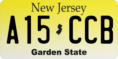 NJ license plate A15CCB