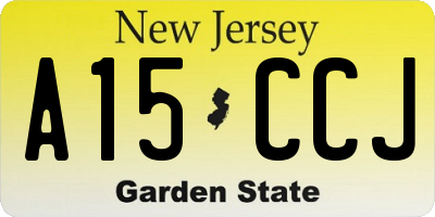 NJ license plate A15CCJ