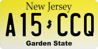 NJ license plate A15CCQ