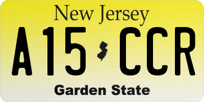 NJ license plate A15CCR