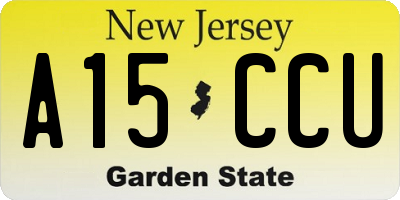 NJ license plate A15CCU
