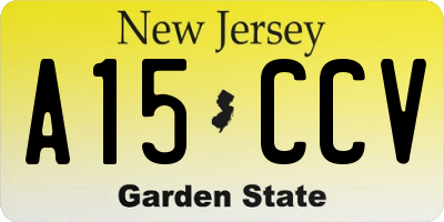 NJ license plate A15CCV