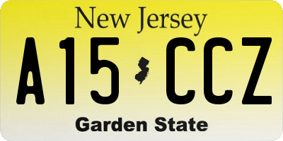 NJ license plate A15CCZ