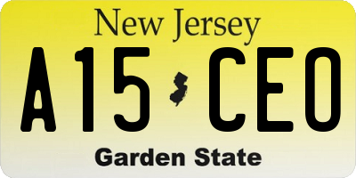 NJ license plate A15CEO