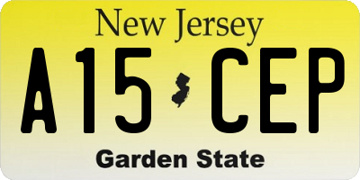 NJ license plate A15CEP