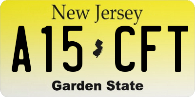 NJ license plate A15CFT