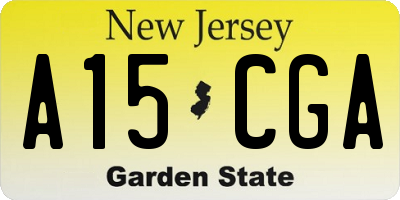 NJ license plate A15CGA