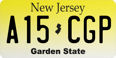 NJ license plate A15CGP