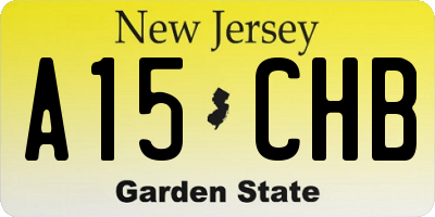 NJ license plate A15CHB