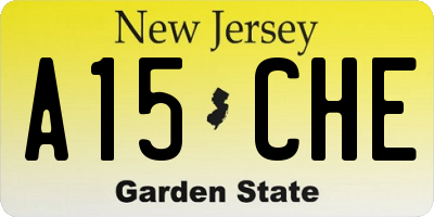 NJ license plate A15CHE