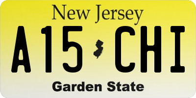 NJ license plate A15CHI