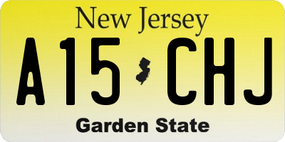 NJ license plate A15CHJ