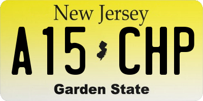 NJ license plate A15CHP