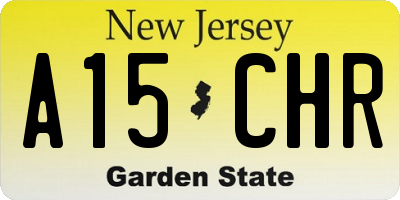 NJ license plate A15CHR