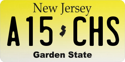 NJ license plate A15CHS