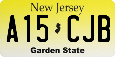 NJ license plate A15CJB
