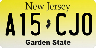 NJ license plate A15CJO