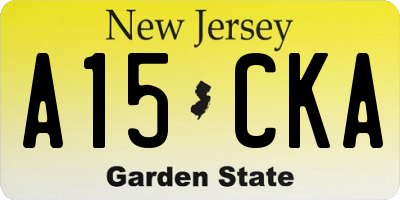 NJ license plate A15CKA