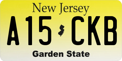 NJ license plate A15CKB