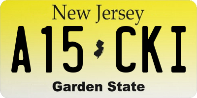 NJ license plate A15CKI
