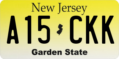 NJ license plate A15CKK