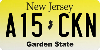 NJ license plate A15CKN