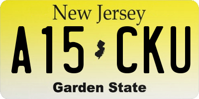 NJ license plate A15CKU