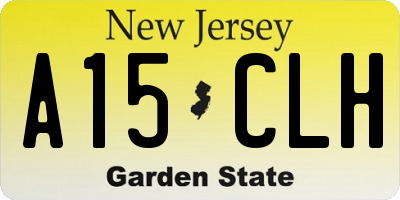 NJ license plate A15CLH