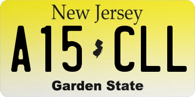 NJ license plate A15CLL