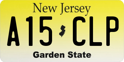 NJ license plate A15CLP