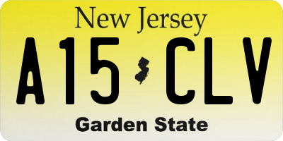 NJ license plate A15CLV