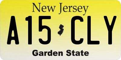 NJ license plate A15CLY