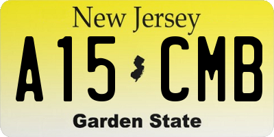 NJ license plate A15CMB