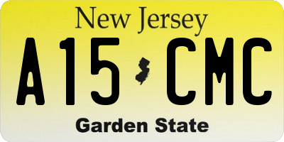 NJ license plate A15CMC