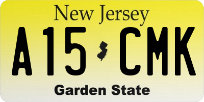 NJ license plate A15CMK