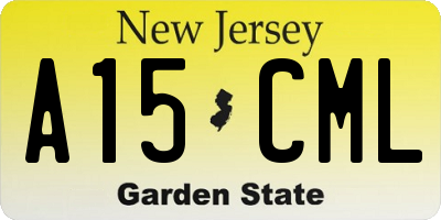 NJ license plate A15CML