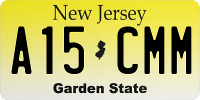 NJ license plate A15CMM