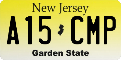 NJ license plate A15CMP