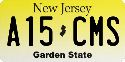 NJ license plate A15CMS