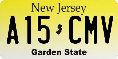 NJ license plate A15CMV